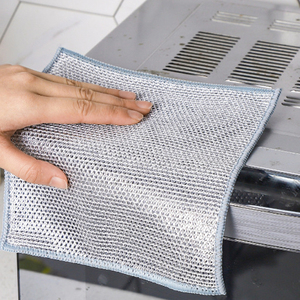 再利用可能な焦げ付き防止オイルクリーニングクロス厚くて傷のないワイヤーふきんシルバーワイヤーふきんラグ - Product Image 6