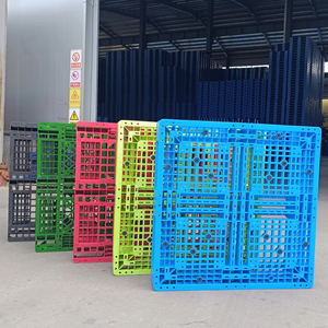 Paletas de Hdpe baratas de plástico 1140x1140, apilamiento de alta resistencia, almacenamiento de exportación, logística, precios de paletas de una cara - Product Image 1