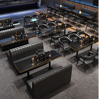 Banquette de Restaurant Rétro Américaine en Cuir PU à Usage Commercial Rétro, Chaise, Banquette, Meuble de Restaurant à Dossier Haut