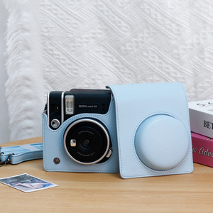Sac en cuir PU pour appareil photo instantané pour <span class=keywords><strong>Instax</strong></span> <span class=keywords><strong>Mini</strong></span> <span class=keywords><strong>40</strong></span> sac en cuir PU avec poche et bandoulière réglable - Product Image 5