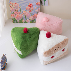 JM 30cm Nouveau Coussin en <span class=keywords><strong>Peluche</strong></span> Doux et Moelleux en Forme de Gâteau <span class=keywords><strong>Mochi</strong></span> - Tranche de Dessert en <span class=keywords><strong>Peluche</strong></span> Moelleuse et Confortable - Product Image 6