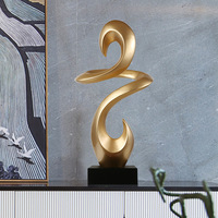 Vente en gros de grandes sculptures abstraites de centre de table dans le hall de l'hôtel Accessoires de décoration d'intérieur Sculpture d'art moderne en résine de luxe