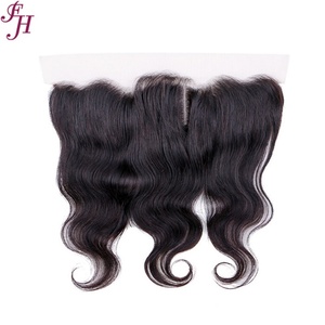 Extensiones de Cabello Humano con Cierre de Encaje Transparente FH 13X4 Brasileño 100% Cabello Humano Sin Procesar Frontal - Product Image 1