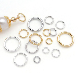 Accesorios de joyería DIY, argollas redondas cerradas, chapadas en oro y plata, para la fabricación de pulseras, suministros para manualidades. - Product Image 2
