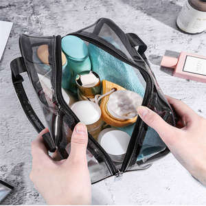 Wholesale custom logo waterproof women's cosmetics <b>travel</b> <b>toiletries</b> PVC cosmetic <b>bag</b> - Product Image 2