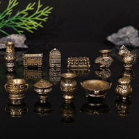 Figurines miniatures en résine en gros, ornements de style bronze chinois pour maison de poupée, micro-paysages, décoration intérieure, artisanat DIY