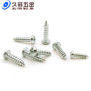 สกรูเกลียวปล่อยหัวกลม ยี่ห้อจิ่วเฟย วูจิน รุ่น M2 M2.5 ผลิตจากเหล็กกล้าคาร์บอนชุบสังกะสี สำหรับงานโลหะ - Product Image 1