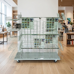 Espositore Commerciale <span class=keywords><strong>in</strong></span> Metallo per Riviste, Libreria per Negozi, Scaffale per Biblioteca, Espositore per <span class=keywords><strong>Fumetti</strong></span> - Product Image 4