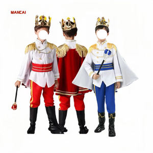 ملابس الأطفال الساحرة الإمبراطور الملك هالوين حفلة عيد الميلاد تأثيري ازياء الأمير القرون الوسطى زي الأمير الملكي - Product Image 2