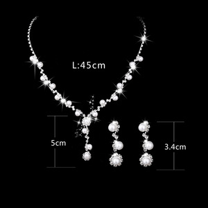 Juego de Joyería Fina de Moda con Pedrería, Collar, Pulsera y Aretes, Joyería Nupcial, Aretes de Joyería Fina, Gran Venta - Product Image 6