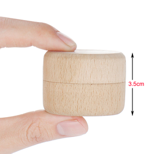 Hộp Bao Bì Trang Sức Bằng Gỗ Hình Tròn Phong Cách Mộc Mạc Cá Tính Hộp Đựng Nhẫn Cưới Hộp Đựng Nhẫn Bằng Gỗ - Product Image 3