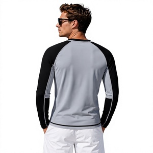 <b>Men</b> Latest Design <b>Compression</b> <b>Shirt</b> Quick Dry Breathable Slim Fit Spandex/Polyester O-Neck Rash Guard Gym Wear - Product Image 2