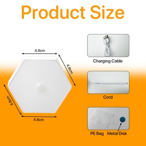 Veilleuse LED à détecteur de mouvement, alimentée par piles, idéale pour un meilleur sommeil, à fixer n'importe où, avec lumière ambrée - Product Image 6
