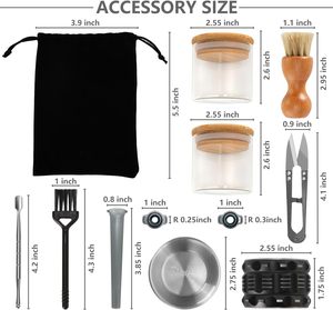 Kit <span class=keywords><strong>de</strong></span> boîte <span class=keywords><strong>de</strong></span> rangement en <span class=keywords><strong>bois</strong></span> et bambou peint sur mesure avec plateau roulant, bocaux en <span class=keywords><strong>verre</strong></span> et accessoires pour fumeurs – Vente en gros OEM - Product Image 6