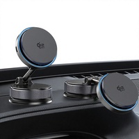 25W Vacuum Suction Wireless Car Phone Mount 360 °   Dudukan Dashboard Putar untuk IOS Android