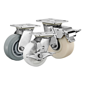 4 "5" 6 "8" Edelstahl-Lenkräder Hochleistungs-PA/<span class=keywords><strong>PU</strong></span>/TPR/Massivstahl-Wagen rollen Industrielle Rostschutz rollen Rollen - Product Image 5