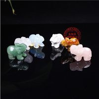 Lot de pierres semi-précieuses en cristal naturel, 4 pièces, quartz, éléphant, rose, guérison, vente en gros