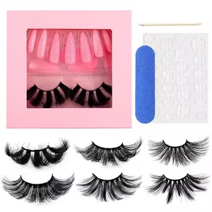 <span class=keywords><strong>Faux</strong></span> <span class=keywords><strong>cils</strong></span> faits à la main de luxe à la mode en gros ensembles d'<span class=keywords><strong>ongles</strong></span> à presser colle personnalisée marque privée conception d'<span class=keywords><strong>ongles</strong></span> Bling longueurs mélangées - Product Image 5
