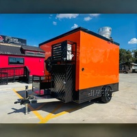 Peralatan katering penuh truk makanan keranjang makanan anjing panas Trailer makanan buatan khusus Amerika dengan peralatan dapur restoran penuh