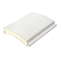 Porte à enroulement extérieure moderne en mousse isolante en alliage d'aluminium transparent, isolation thermique pour garage commercial