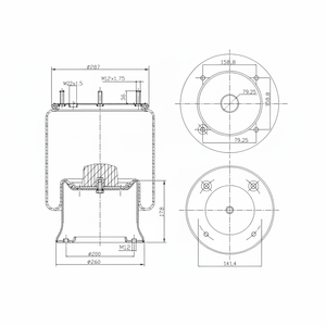 Soffietti, Sospensioni Pneumatiche Adatte per Molle ad Aria SAF 277.4.500 - Product Image 1