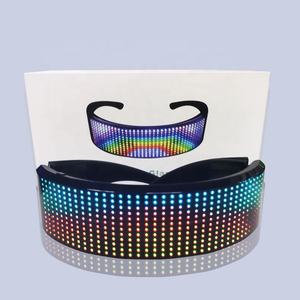 Nouveauté Lunettes Lumineuses LED Contrôlées par Application Pleine Couleur Fête de Noël Lunettes Clignotantes - Product Image 6