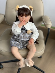 ผ้าเปลี่ยนแสร้งทำเป็นเกมน่ารักตุ๊กตาที่ถูกต้องทางกายวิภาคทารกเกิดใหม่ที่สมจริง3D ตุ๊กตาผิวสำหรับเด็ก - Product Image 5