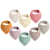 Bavoirs pour bébé en mousseline de coton 100% à 6 couches, bavoirs pour bébé, foulards pour bébé