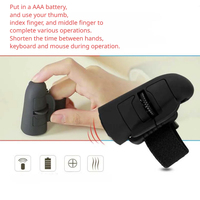 Mouse jari BT nirkabel 2.4G, Mouse komputer ponsel cincin jari BT (baterai tidak termasuk)