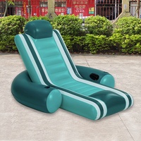 Chaises longues gonflables pour piscine, personnalisées en usine, chaises longues gonflables pour la plage avec porte-gobelets et dossiers