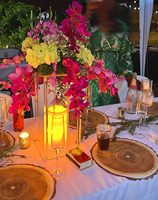 Support à fleurs en acrylique SSJ 15,75 po (40,0 cm) avec guirlande lumineuse LED, centre de table géométrique pour mariage, décoration de table pour réception de fête