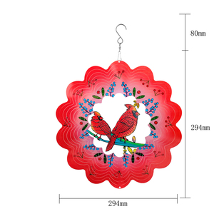 Offre Spéciale Carillons Éoliens Métalliques Art Déco 12 pouces Électriques 3D Suspendus pour Décoration Extérieure de Jardin avec Queues - Product Image 2