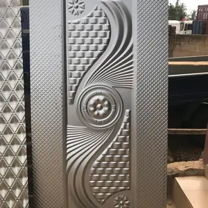 Placa en relieve en frío Puerta de acero en relieve Piel Puerta de acero metálico para antirrobo