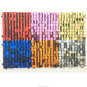 Toile de fond de <span class=keywords><strong>mur</strong></span> scintillant, panneau de paillettes, pour la décoration de fête de mariage, 24 pièces, offre spéciale - Product Image 6