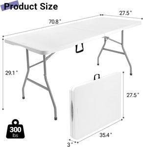 Folding Aluminum Outdoor <b>Table</b> and Chair-Portable 8-Person <b>Square</b> Design - Product Image 4