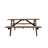 Nouvelle arrivée, prix bas, table de pique-nique confortable, table de pique-nique en bois de sapin de Chine et chaises