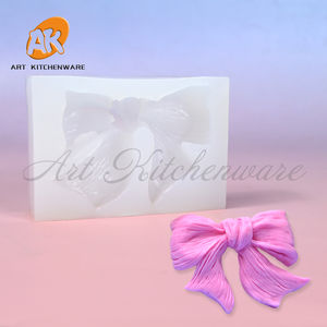 AK Bow Knot 3D Moldes de silicona Fondant Suministros de decoración de pasteles Molde de pastel de silicona para velas Jabón <span class=keywords><strong>Arcilla</strong></span> Pastelería Herramientas para hornear - Product Image 1