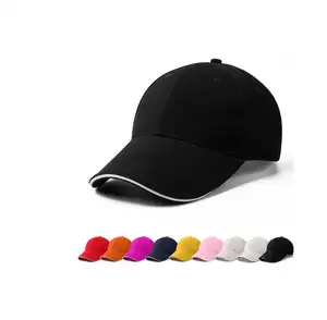 plain color sandwich visor sport hat colorful face cap