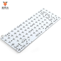 Teclado retroiluminado con cable para videojuegos, placa de circuito de teclado mecánico, color negro RGB, 104 kyes, intercambio en caliente