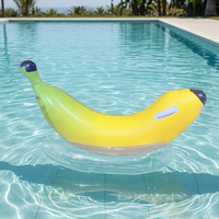 Bouée gonflable en PVC personnalisée en forme de banane pour adulte, bateau banane, jouet aquatique pour piscine, pour un plaisir aquatique.