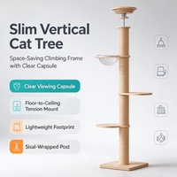 Arbre à chat multi-niveaux à montage rapide avec griffoir en sisal, meuble d'escalade robuste pour chats d'intérieur
