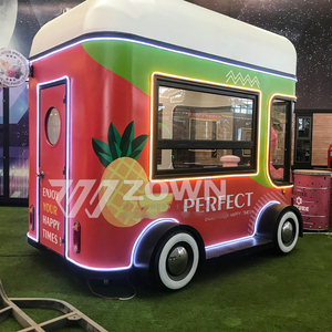 Carrito de Comida Eléctrico con Encimera Lisa, Doble Fregadero de Acero Inoxidable, Fácil de Limpiar, Carrito de Venta Móvil para Uso Comercial Diario - Product Image 3