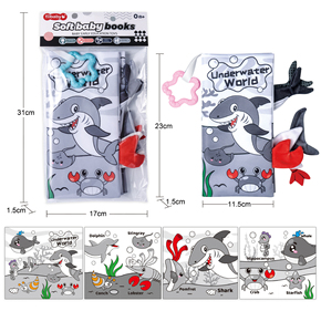 <span class=keywords><strong>Libro</strong></span> di stoffa con coda di animale per bambini resistente alle lacrime per libri sensoriali morbidi libri per bambini giocattolo educativo precoce - Product Image 5