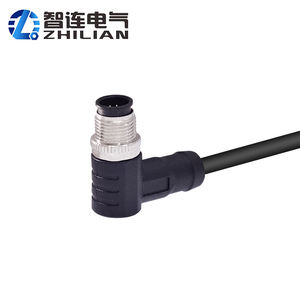 M12 a Code Male Female 2 <strong>3</strong> 4 5 8 12 17 Pin Shielded Angled Cable <strong>Connector</strong> M12 Waterproof Sensor <strong>Connector</strong> Cable - Product Image 3