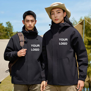 Hooded Sports Windproof <b>Jacket</b> Mens Double Layer High-Quality New Arrival Plus Size Coat - Product Image 1