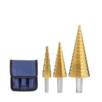 Usine de haute qualité HSS 4241 cannelure droite triangle tige cône titane embouts étagés perceuse multifonctionnelle