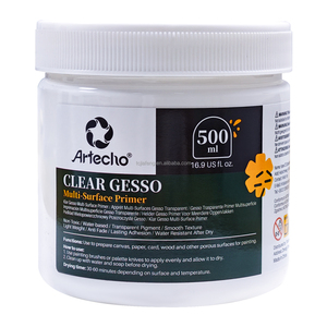 Artecho Base transparente Gesso 500ml haute qualité séchage rapide Art moyenne grande bouteille acrylique Gesso <span class=keywords><strong>peinture</strong></span> d'artiste - Product Image 1