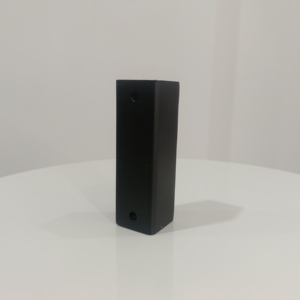 מחבר צינור מרובע מפלדה מצופה שחור - שרוול צינור מבני כבד - Product Image 3