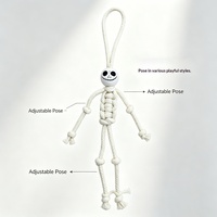 Nouvelles décorations suspendues d'Halloween transfrontalières, pendentifs en coton tissés à la main en forme de crâne, cadeaux mignons à visage de fantôme