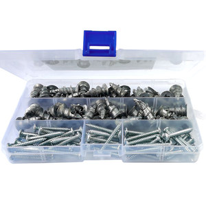 Kit d'ancres et de vis autoperceuses en alliage de zinc pour cloisons sèches, kit d'assortiment d'ancres murales pour plaques de plâtre - Product Image 4